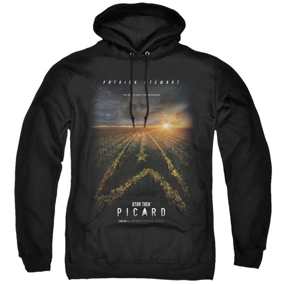 Star Trek Picard Picard Poster Adult Pullover Hoodie Sweatshirt Black