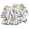 thumbnail image 1 of KYAIGUO Robe de Printemps pour Filles 6M-6T Manches Longues Robe en Coton à Fleurs Automne Décontractée Imprimés Robe de Plage pour Bébé Nourrisson Tout-Petit, 1 of 9