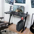 thumbnail image 4 of Gymax Bureau d'Ordinateur de Jeu à Hauteur Réglable avec Lumière DEL et Support de Poignée de Jeu, 4 of 10