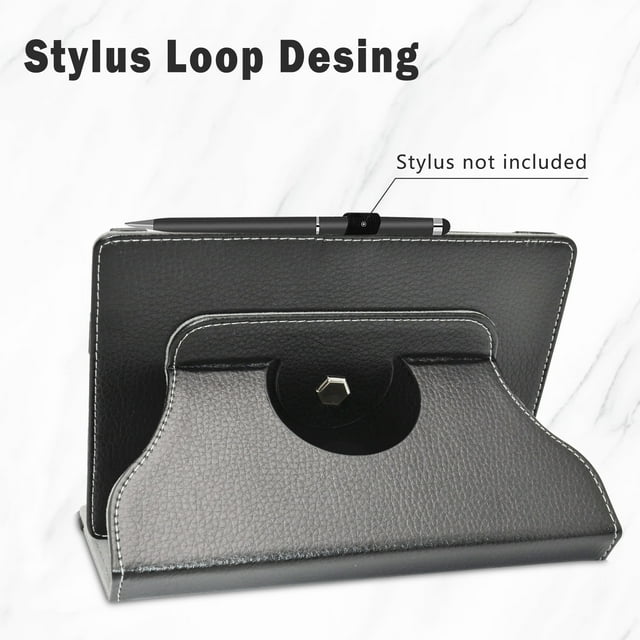 Étui en Cuir PU Rotatif à 360 Degrés pour Tablette ePapier BOOX Tab Mini C 7,8 Pouces Noir