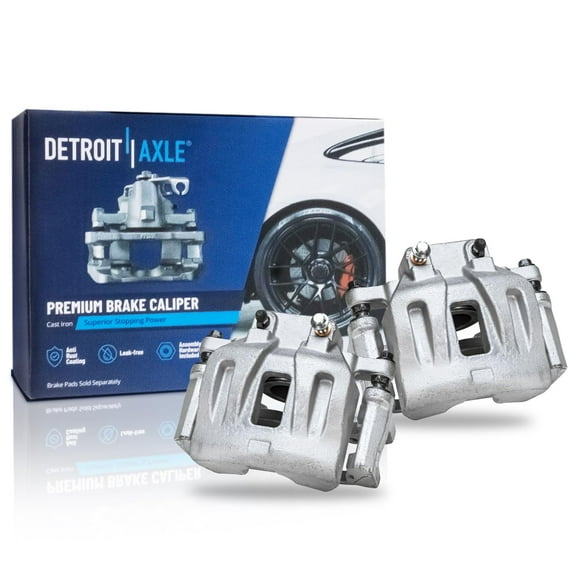 Detroit Axle - RWD Front Brake Calipers for 2012-2021 Chrysler 300 Dodge Challenger Charger [3.6L], Disc Brake Calipers with Brackets 2013 2014 2015 2016 2017 2018 2019 2020 Replacement - 2pc Set