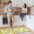 thumbnail image 5 of Lemon Kitchen Mats for Floor Kitchen Rugs Sets of 2 Non Slip Washable Brown Coffee Kitchen Rugs Anti Fatigue 47x17 Inch and 29x17, 5 of 6