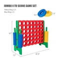 thumbnail image 6 of Costway Jumbo 4-to-Score 4 in A Row Giant Game Set for Family Red+Green, 6 of 11