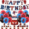 Spiderman Birthday Decorations Unisex Include Happy Birthday Banner/ Cake Topper/ Cupcake Topper/ Ballons/ Ribbon String Halloween Christmas Thanksgiving Party Supplies