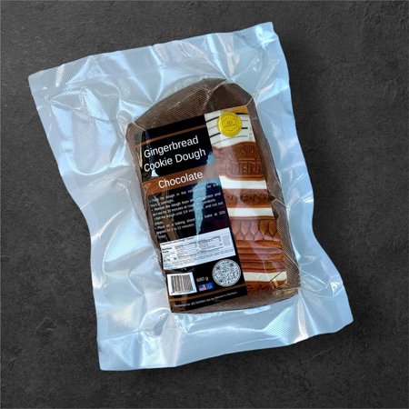 Vacuum Sealed Organic Gingerbread Cookie Dough "Chocolate" Special Designed and Produced for working with Cookie Cutters Mold (1.8 lb +- 680g) Ready-to-Bake (Roll Out)