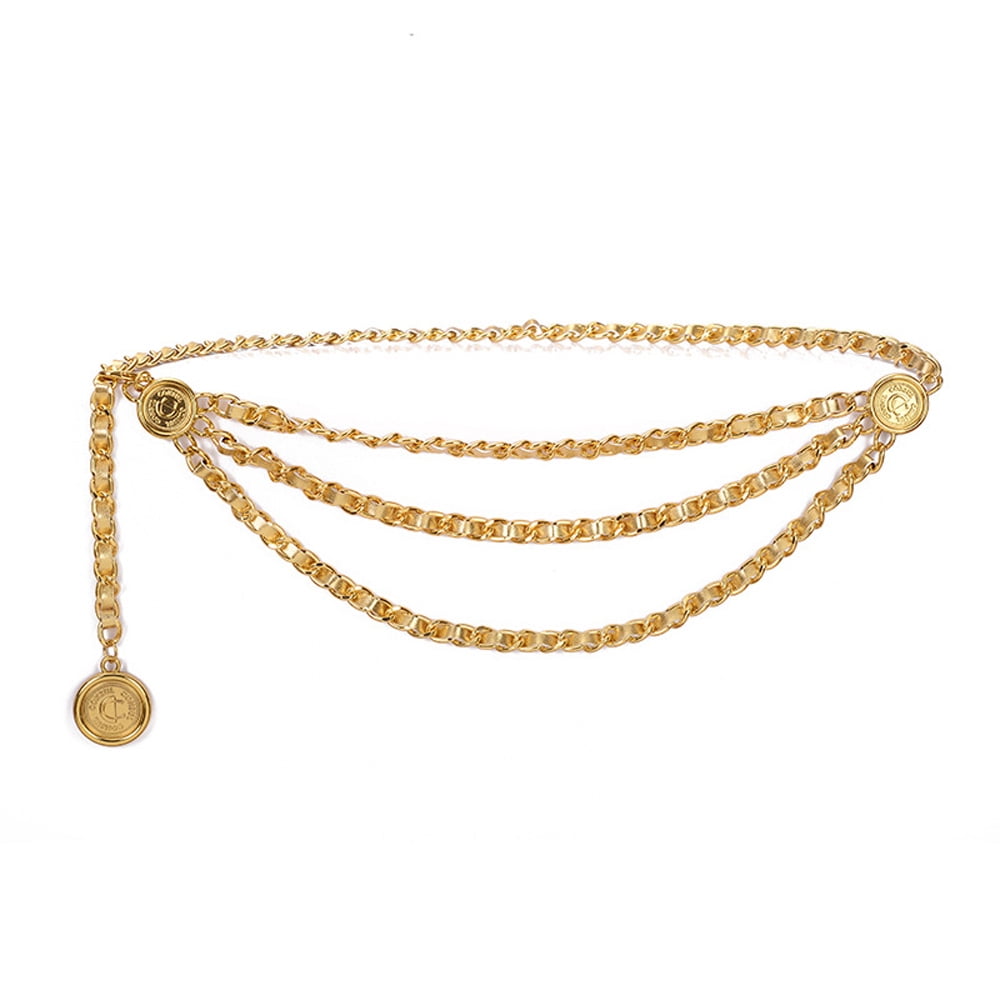 Chain Belts for Women Waist Chain Belt Multilayer Body Belly Chain