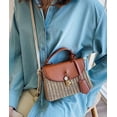 thumbnail image 2 of Straw Crossbody Bag for Women Hand Woven Shoulder Bag Leather Top Handle Small Boho Purse Rattan Beach Handbags, 2 of 5