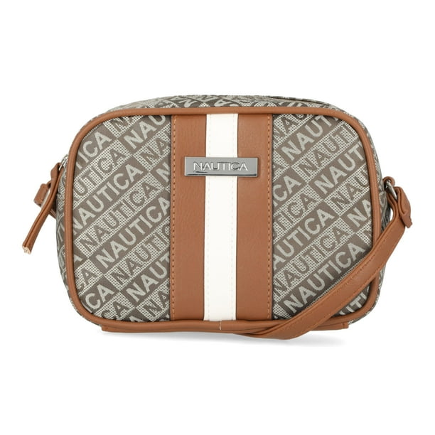 Bandolera Nautica Candid Camera para mujer, color caqui, jacquard