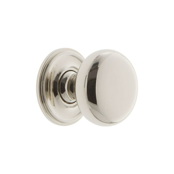 Grandeur Fift-Brass-Knob-Geo Fifth Avenue 1-3/8” Solid Brass Luxury Cabinet Knob - Nickel