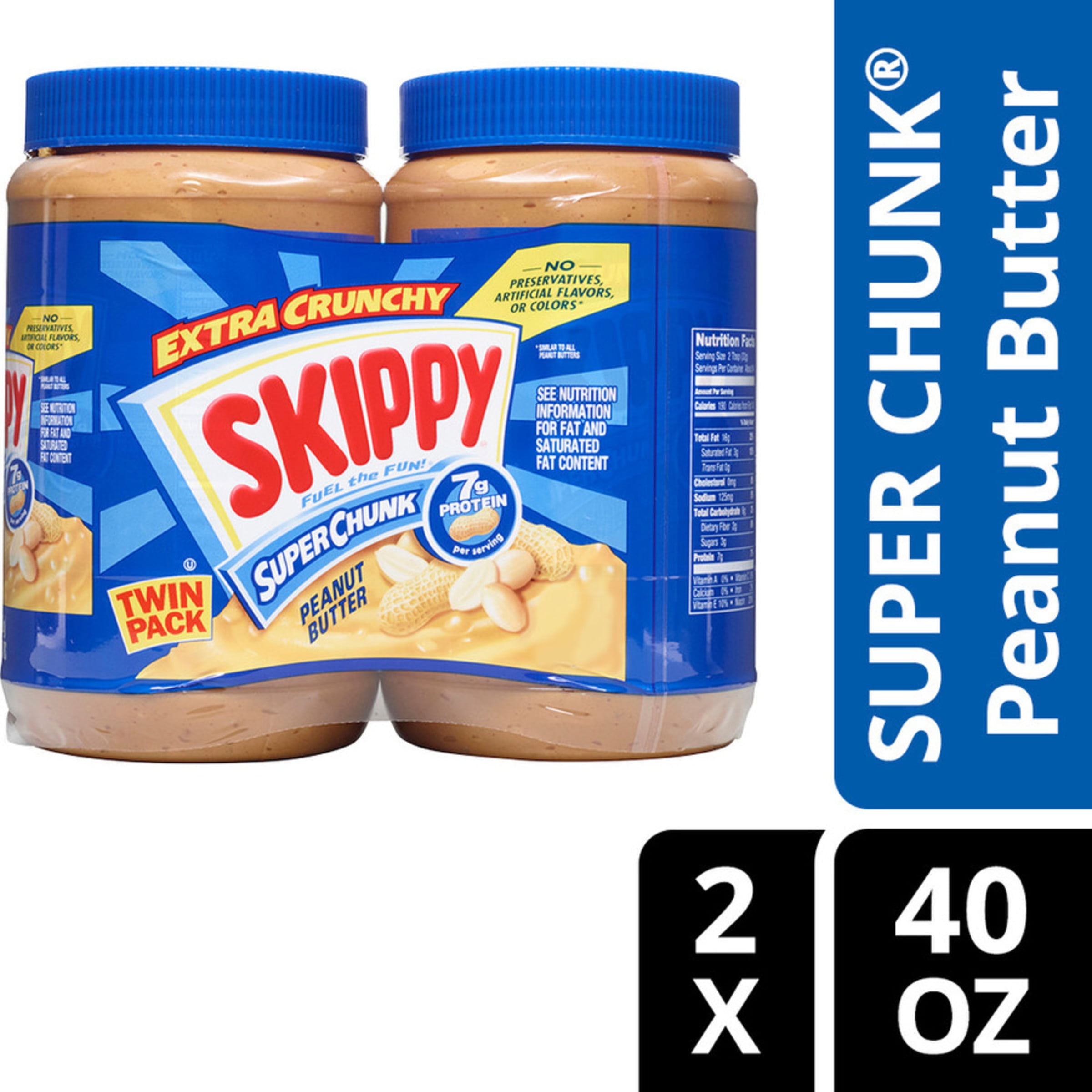 SKIPPY SUPER CHUNK Peanut Butter Twin Pack