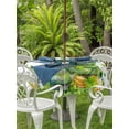 thumbnail image 2 of Outdoor Tablecloth with Umbrella Hole and Zipper, St. Patrick's Day Round Table Cloth 54 Inch Waterproof Tablecloth, Farmhouse Green Boots Daisy Clovers Picnic Table Cover for Patio Camping, 2 of 7
