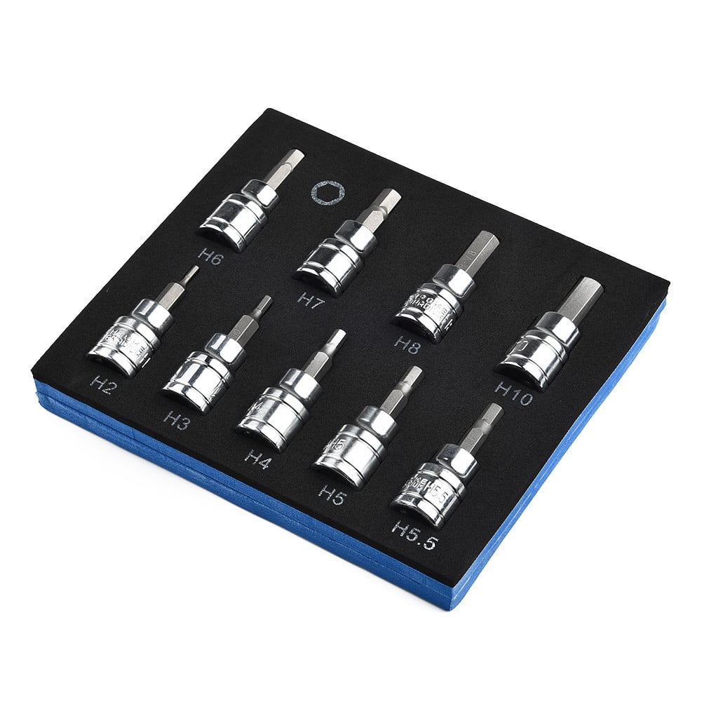 9pcs/set SoFor CKets Hex Bit SoFor CKet Set 3/8" Drive & Drill Metric 2-10mm