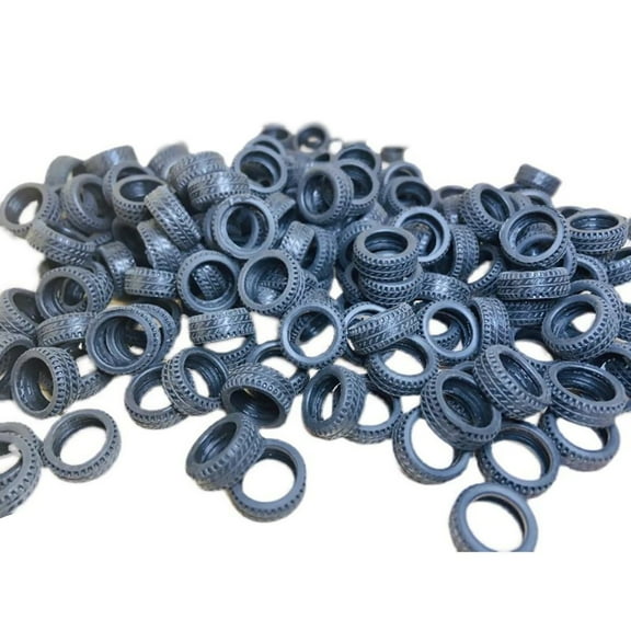 50Pcs Mini 1/32 Model Tires Handmade Cars Rubber Tres for DIY Mini Model Cars