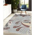 thumbnail image 4 of Abstract Decorative Rug, Contemporary Leaves and Blossoms Daisy Spring Season Geometric Style Art, Quality Carpet for Bedroom Dorm and Living Room, 6 Sizes, Baby Blue, by Ambesonne, 4 of 4