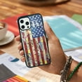 thumbnail image 5 of Star-studded American Flag for iPhone 11 Case, Cute Aesthetic Red Blue Stars Stripes Shock-Absorbent Protective,Black, 5 of 6