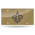 thumbnail image 1 of Rico Industries Placa de matrícula metálica láser de los New Orleans Saints de la NFL, 6 x 12 pulgadas, 1 of 3