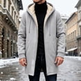 thumbnail image 4 of cocolona Mens Fleece Lined Hoodies Full Zip Long Sleeve Oversized Tunic Hooded Sweatshirts Winter Thick Warm Coats, 4 of 6