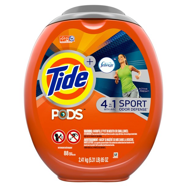Tide Pods Sport Odor Defense Laundry Detergent Pacs 88 Count. Walmart