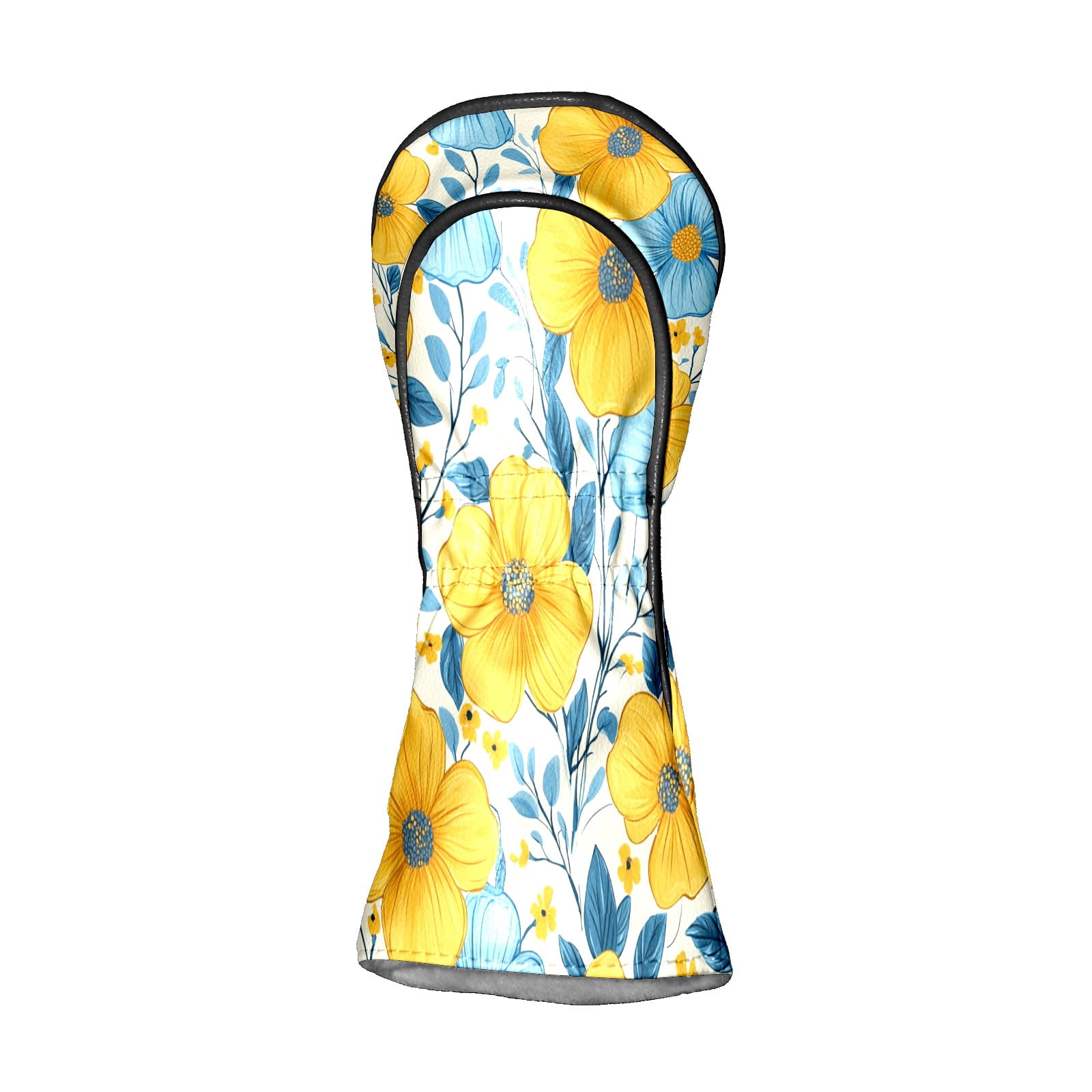 Golf Club Covers PU Leather Waterproof Head Covers for Fairway Woods Hybrids Flowers