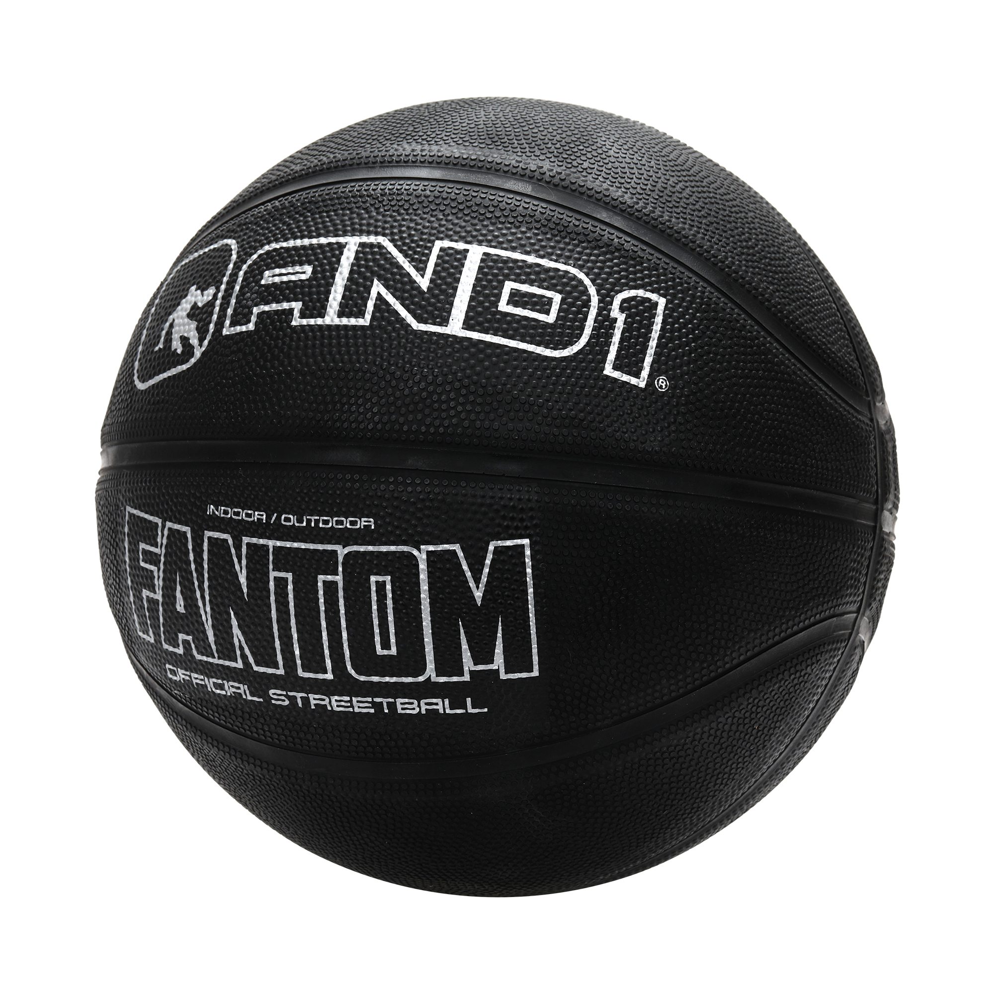 AND1 Fantom Rubber Basketball, Black, 29.5" - image 2 of 5