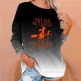 thumbnail image 2 of WREESH Halloween Sweatshirts Women Casual Full Sleeve Round Neck Tops Loose Blouse Print Graphic Sweatshirt Black, 2 of 5