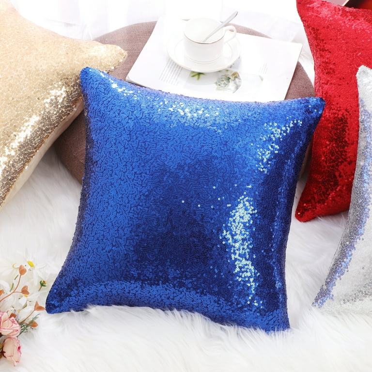 Royal blue sequin pillow 2025