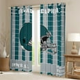 thumbnail image 2 of Erosebridal Sports Games Curtains for Living Room,American Football Blackout Curtains Set of 2(42x63),Philadelphia Curtains and Drapes(42x63) For Boys Kids,Super Cozy Room Decoration, 2 of 6
