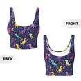 thumbnail image 5 of Picia Colorful Dinosaur Sports Bra for Women,Padded Strappy Sports Bras Medium Support Yoga Bra with Removable Cups,Running Yoga Bra-X-Large, 5 of 9
