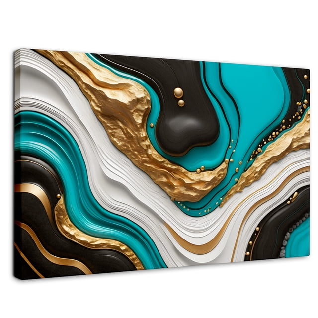 Cuadro Decorativo Canvas Abstracto Elegancia Fluida 90x60 Canvas Revolution