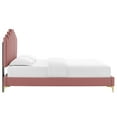 thumbnail image 4 of Modway Elise King Performance Velvet Platform Bed in Dusty Rose, 4 of 10