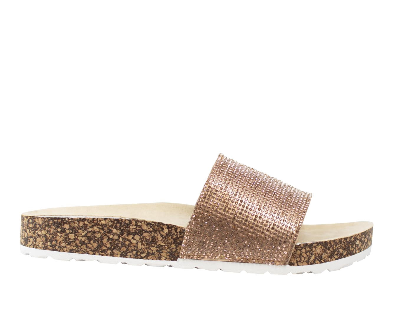Alexis Bendel Women's Adult Comfort Rhinestone Embellished Slide Sandal