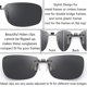 thumbnail image 3 of Gafas de sol Clip On CAXMAN JESSIEDANTON con lente gris polarizada, 3 of 6