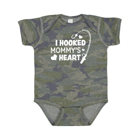 

Inktastic I Hooked Mommy s Heart with Fishing Rod Gift Baby Boy or Baby Girl Bodysuit