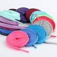 thumbnail image 3 of T-HOTLYST 1 Pair Flat Sneaker Shoelaces 8mm Wide Multicolored Polyester Shoe Laces for Athletic Running Casual Shoes Boot Strings, 3 of 19