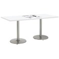 thumbnail image 2 of KFI Studios Whiteboard 3.5' x 6' Dining Table, Silver Base, White, 2 of 2