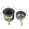thumbnail image 2 of Adventure Ready: Camping Cookware Set, Compact Design Folds, Stainless Steel Kettle Plates Spoon, Non-stick Lightweight, Portable Carabiner For Outdoor Cooking, Hiking, Backpacking, 2 of 6
