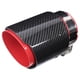 thumbnail image 1 of Punta de escape universal Garganta trasera Fibra de carbono brillante Tubo rojo Recto Entrada de 3,1 pulgadas Salida única de 4 pulgadas Jadeshay A, 1 of 9