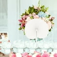 thumbnail image 3 of Raindrops 20Pcs White Paper Handheld Fans for Wedding and Birthday Party Folding, 3 of 8