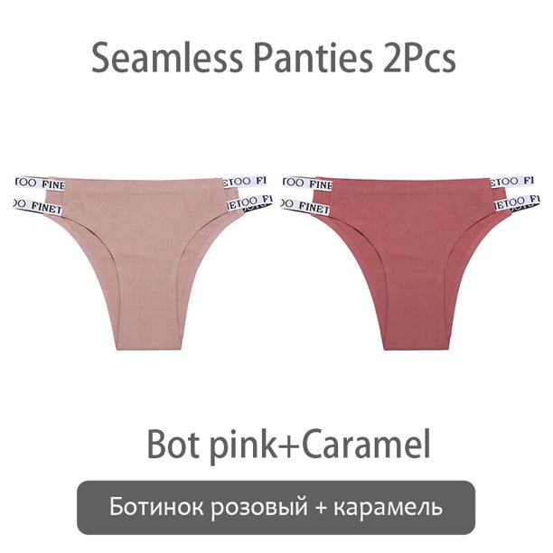 2 unids/Set Sexy brasileño bragas mujeres sin costuras tangas M-XL señoras suave calzoncillos letra suave ropa interior femenina lencería 2021pangjing