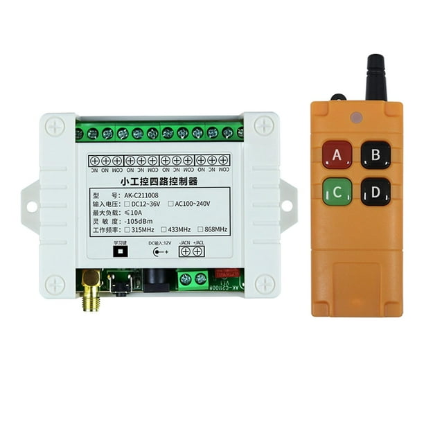 433MHz Módulo receptor de relé de interruptor de control remoto inalámbrico universal 315/433 Mhz