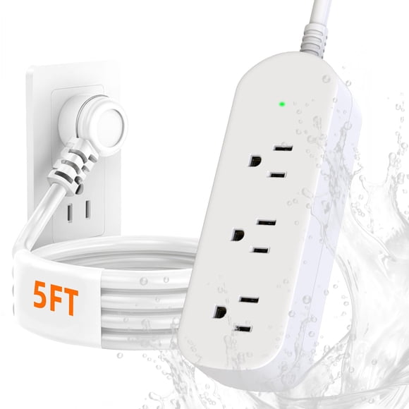 Protector contra sobretensiones Power Strip KPQ a prueba de agua, 3 tomas de corriente alterna