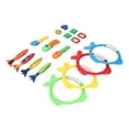 thumbnail image 1 of Juegos de juguetes de buceo para natación, 17 piezas, juguetes submarinos para piscina para niños, juguetes de buceo para piscina para niños, solución innovadora, 1 of 14