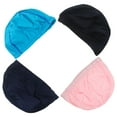 thumbnail image 4 of HIAKDOFT 4Pcs Nylon Round Waterproof Swim Caps for Girls Assorted Color 7.9x4.7in, 4 of 8