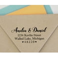 thumbnail image 4 of Printtoo Personalized Red Self Inking Wedding Invitation Stamp Custom Address Rubber Stamper-68 x 30 mm, 4 of 6