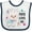 White and Navy, variant on Inktastic Papa Loves Me Cute and Happy Llama Boys or Girls Baby Bib