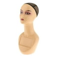 thumbnail image 3 of Female Mannequin Head with Netted Cap Realistic Head Circumference 53cm Practical Multipurpose Display Props for Store, Shopping Mall Style C, 3 of 9