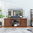 thumbnail image 2 of Costway 58'' TV Stand Entertainment Console Center W/ 2 Cabinets for 65'' TV Walnut, 2 of 8