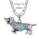 thumbnail image 5 of Teissuly Sports Accessory Store Dachshund Weenie Dog Breed Brown Crystal Charm Silver Chain Necklace Jewelry Teissuly WER202401220277, 5 of 5