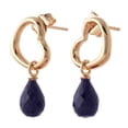 thumbnail image 2 of Galaxy Gold 14K Rose Gold Natural Sapphire Dangle Earrings - September Birthstone - Truth & Nobility - Fine Jewelry for Women, 2 of 7