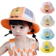 thumbnail image 2 of Opolski Summer Kids Children Cartoon Mesh Sunhat UV Protection Fisherman Hat Bucket Cap, 2 of 8